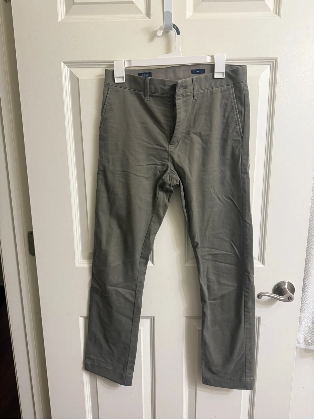 J. Crew Men's Olive Straight Chino Pants
